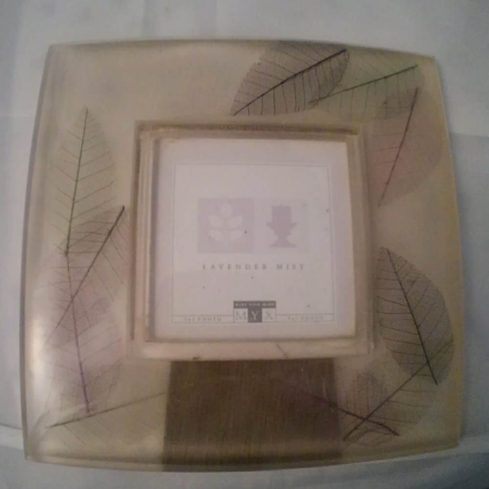 Vintage Lavender Colored leafs Frosted Photo Frame